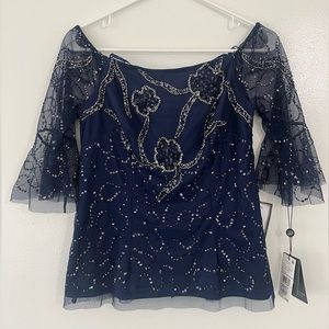 Adrianna Papell Blue (Sequined) Shirt
